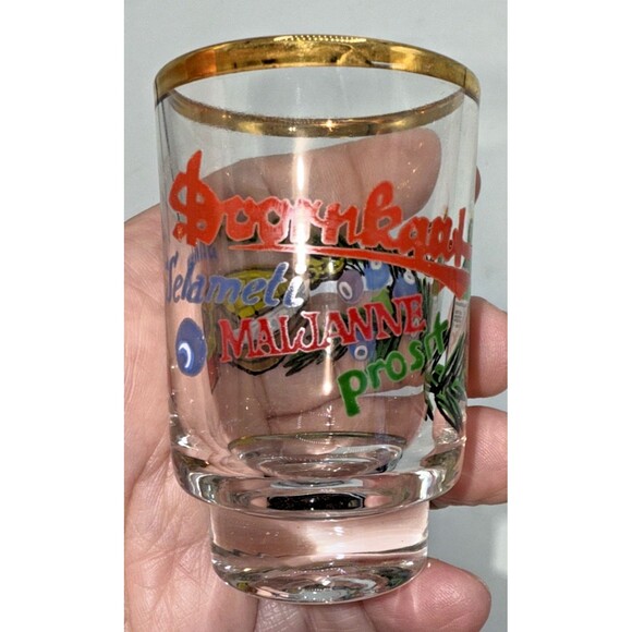 Vintage Ruhrglas Schnapsglaser Kasino Mit Dekor Schnapps Glasses Gold Rim 6 - Picture 16 of 16